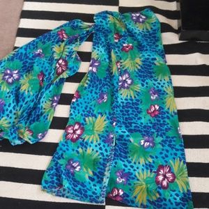 Floral Hawaiian Style Vintage Wrap Skirt